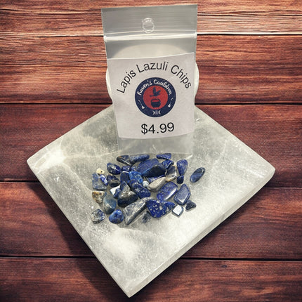 Lapis Lazuli Gemstone Chips, 1 oz bag, Raven's Cauldron, 6 N. Sandusky St, Delaware, OH 43015