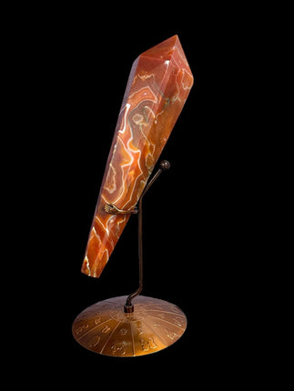 Sardonyx Crystal Scepter with Zodiac Stand, Natural Sardonyx, Crystal Shop - Raven's Cauldron