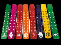 Painted wood Incense Burner / Tray - Raven's Cauldron