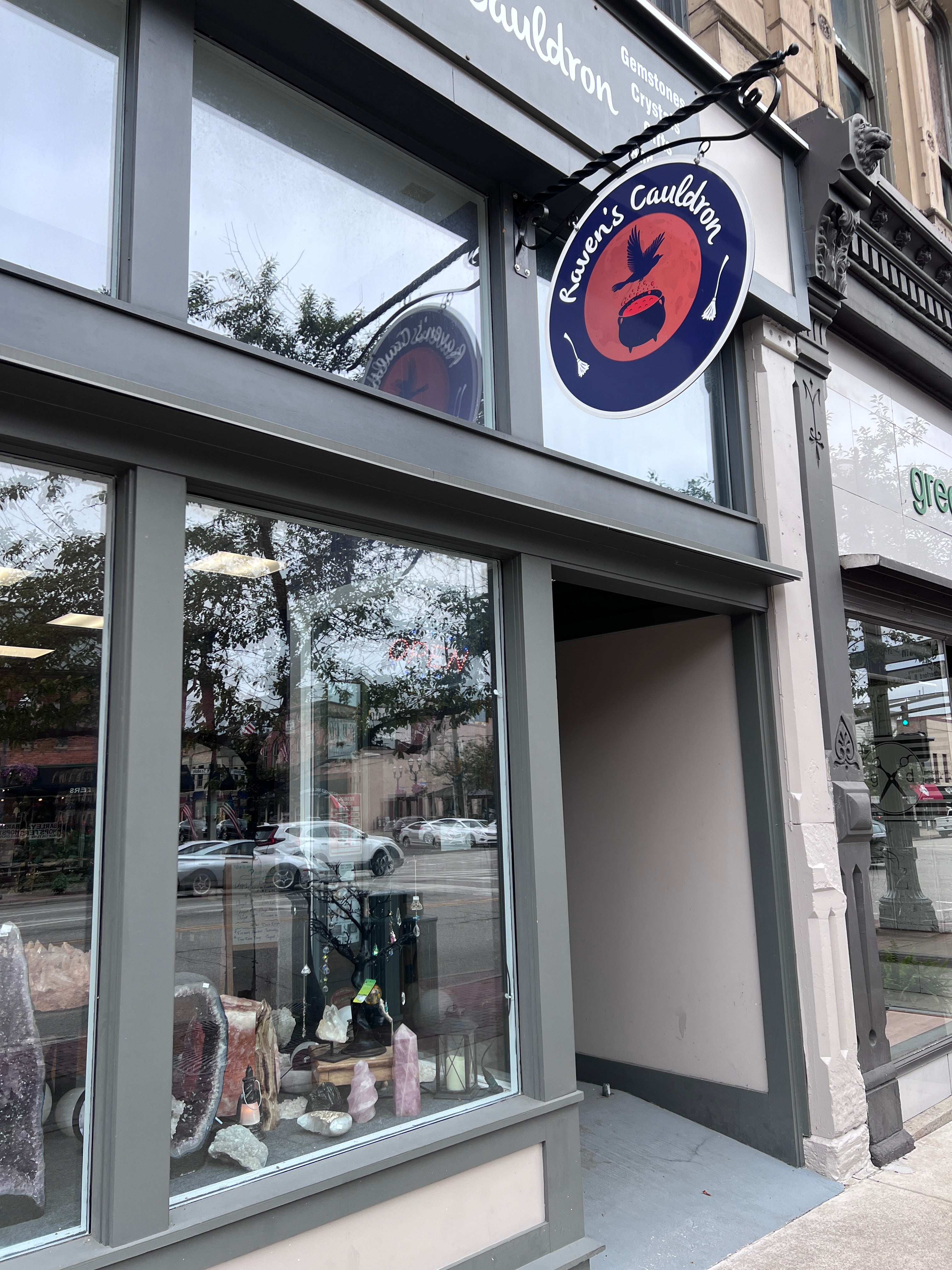 Interior of Raven’s Cauldron pagan shop near me in Delaware, Ohio