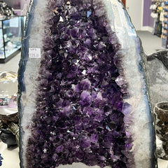 Dark purple Amethyst cathedral crystal specimen at Raven's Cauldron