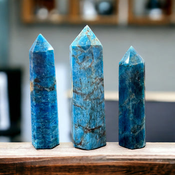 Blue Apatite Crystals - Clarity & Communication Collection