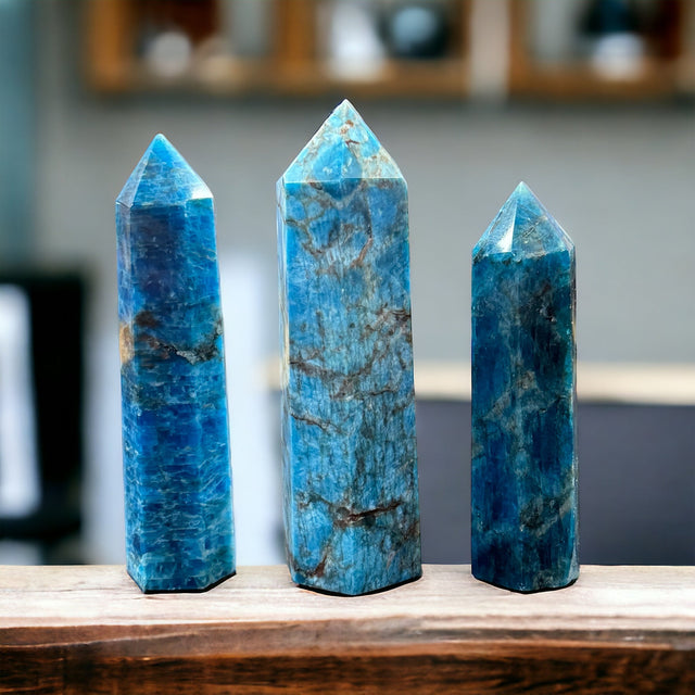 Blue Apatite Crystals - Clarity & Communication Collection