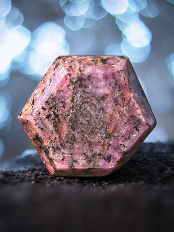 "Ruby Record Keeper crystal with Akashic triangle markings"