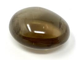Polished Smoky Quartz palm stone for stress relief