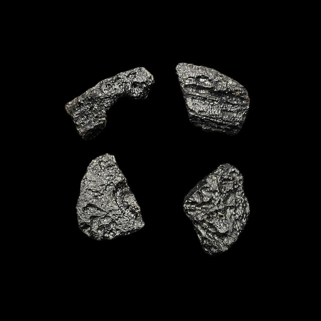 Raw black Tektite stone formed by meteor impact – Raven’s Cauldron Delaware Ohio