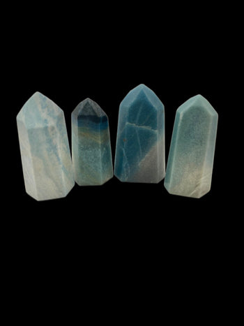 Rare Trollite Towers with quartz veining and indigo tones
