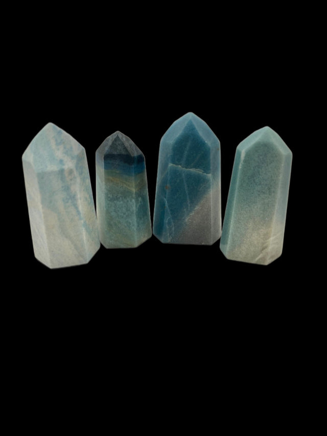 Rare Trollite Towers with quartz veining and indigo tones
