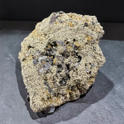 Chalcopyrite with Galena crystal cluster raw metallic specimen 101 grams for grounding and energy balance, Raven's Cauldron, Delaware, OH