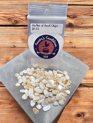 1 ounce bag Mother Of Pearl Chips - Raven's Cauldron - 6 N Sandusky St. Delaware, OH 43015