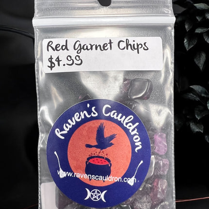 1 ounce Red Garnet Chips - Raven's Cauldron 6 N Sandusky St. Delware, OH 43015