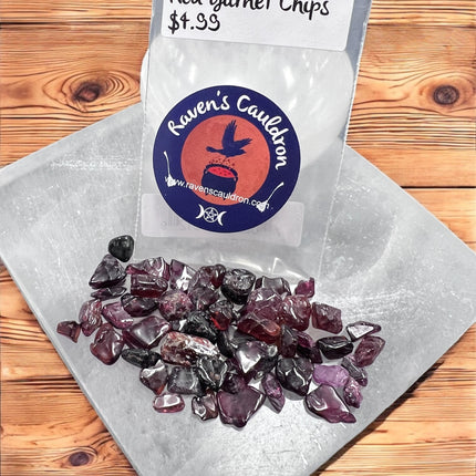 1 ounce Red Garnet Chips - Raven's Cauldron 6 N Sandusky St. Delware, OH 43015