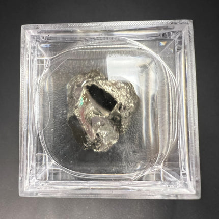 Rare geometric Pyrite crystal specimen from Huanzala Mine Peru in magnification display box – Raven’s Cauldron, Delaware, OH