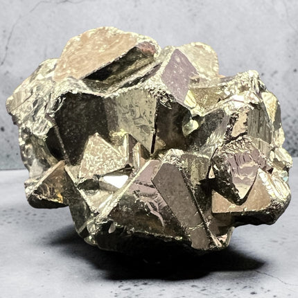 Rare cubic Pyrite crystal formation from Peru with metallic luster – Raven’s Cauldron, Delaware, OH
