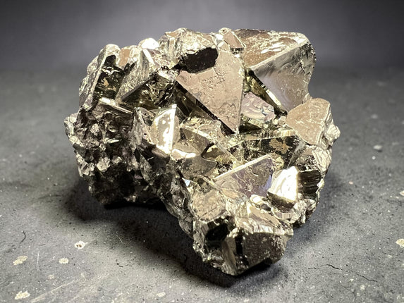 Rare Peruvian Pyrite mineral specimen with sharp cubic growth – Raven's Cauldron, Delaware, OH