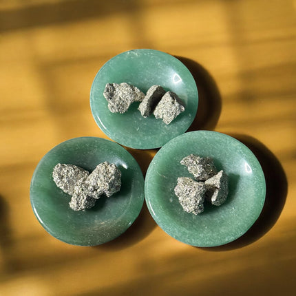 2-inch Green Aventurine offering bowl for altar use and prosperity rituals – Raven's Cauldron, 6 N Sandusky St, Delaware, OH 43015