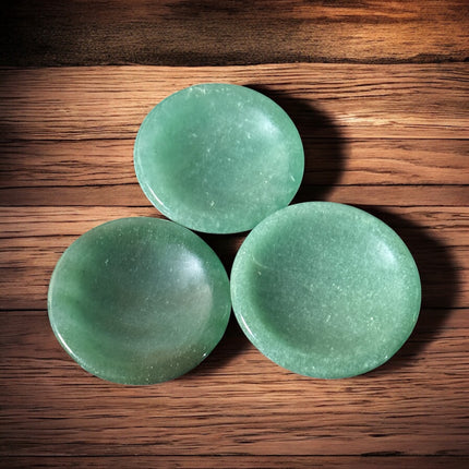 2-inch Green Aventurine offering bowl for altar use and prosperity rituals – Raven's Cauldron, 6 N Sandusky St, Delaware, OH 43015