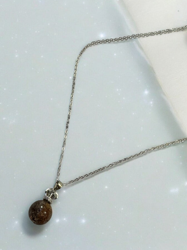 Garden Quartz Sphere Pendant - Garden Quartz Sphere Necklace
