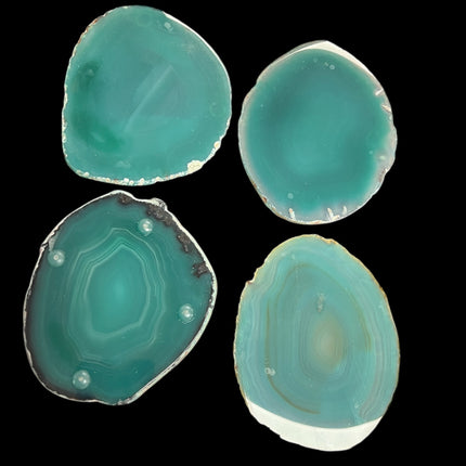 Green Agate coaster, polished 4-inch crystal slice with natural banding from Raven’s Cauldron 6 N. Sandusky street Delaware ohio 43015