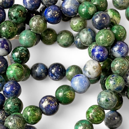 Chrysocolla Lapis 6mm Bead Strand – 14" Natural Crystal Beads for Jewelry Making & Spiritual Growth