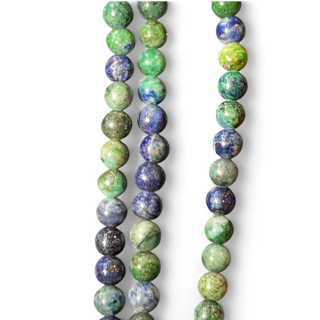 Chrysocolla Lapis 6mm Bead Strand – 14" Natural Crystal Beads for Jewelry Making & Spiritual Growth