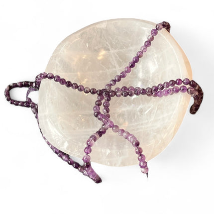 Amethyst 6mm Bead Strand – 14" Natural Crystal Beads for Jewelry Making & Spiritual Healing