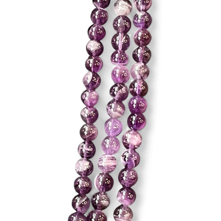 Amethyst 6mm Bead Strand – 14" Natural Crystal Beads for Jewelry Making & Spiritual Healing