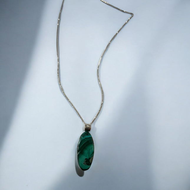 Malachite Crystal Necklace, Malachite Pendant