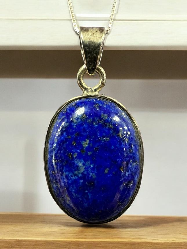 Lapis Lazuli Crystal Necklace, Lapis Lazuli Pendant