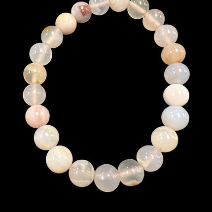 Flower Agate Bracelet | 8mm Beads