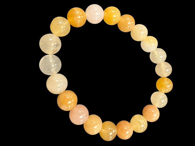 Golden Silk Jade Bracelet | 8mm Beads