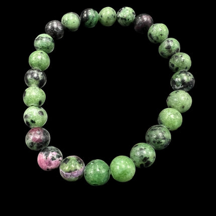 Ruby Zoisite Bracelet | 8mm Beads