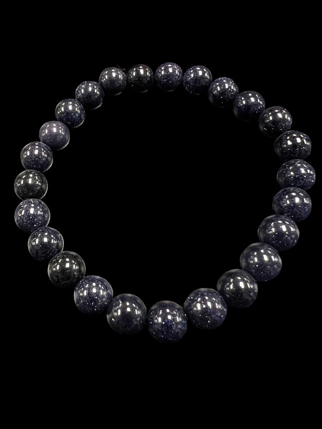 Blue Goldstone Bracelet | 8mm Beads