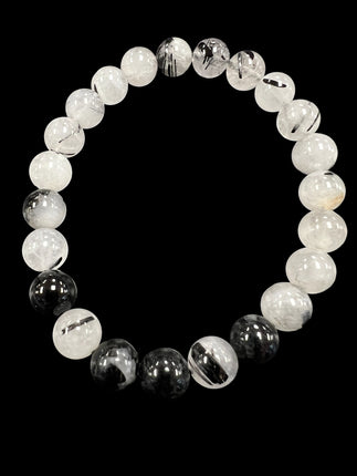 Tourmalinated Quartz Bracelet | 8mm Beads