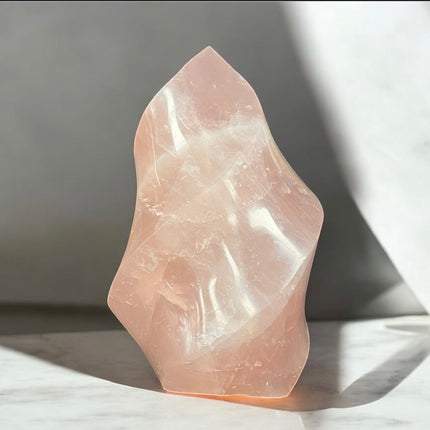 Rose Quartz crystal Flame