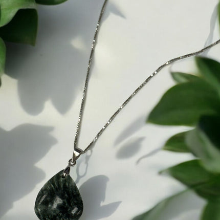 925 Silver Seraphinite Necklace - High Quality – 6 N Sandusky St.  Delaware, OH. 43015