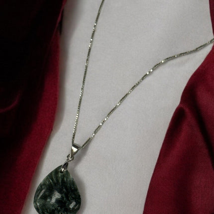 925 Silver Seraphinite Necklace - High Quality – 6 N Sandusky St.  Delaware, OH. 43015