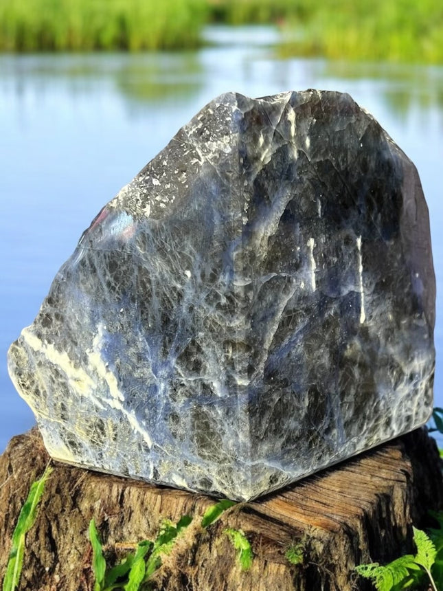 Sodalite Slab - polished on two sides, rough on two sides - 6 N Sandusky St. Delaware, OH 43015