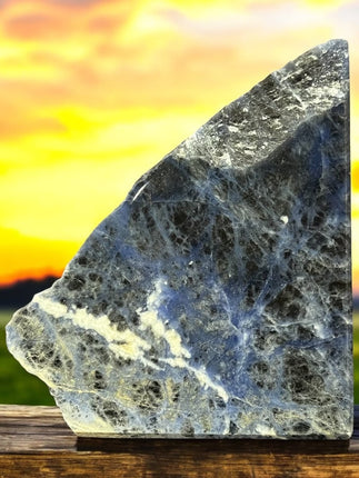 Sodalite Slab - polished on two sides, rough on two sides - 6 N Sandusky St. Delaware, OH 43015