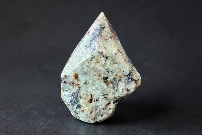 African Turquoise semi-polished crystal point for intuition, transformation, and third eye chakra energy from Raven's Cauldron, 6 N Sandusky St, Delaware, OH 43015