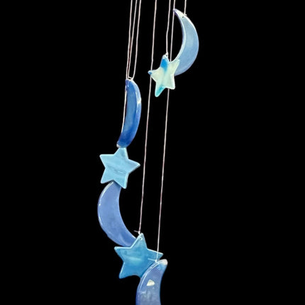 Agate Wind Chimes - Moon and Stars - Raven's Cauldron