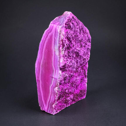 Dyed Pink Agate Freeform Standing Crystal 175g Natural Agate with Cut Base Raven’s Cauldron Delaware Ohio
