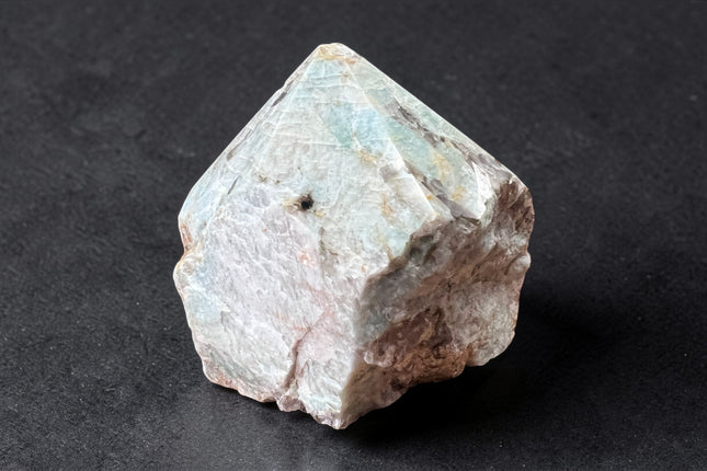 Amazonite semi-polished crystal point for communication, harmony, and throat chakra energy from Raven's Cauldron, 6 N Sandusky St, Delaware, OH 43015