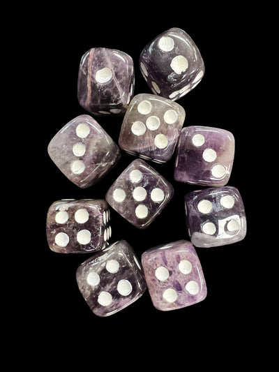 Crystal Gemstone Dice - Stone Dice - Six Sided