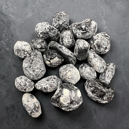 Natural Apache Tears Obsidian crystal polished volcanic glass protection stone for grounding and emotional healing from Raven’s Cauldron, Delaware, OH