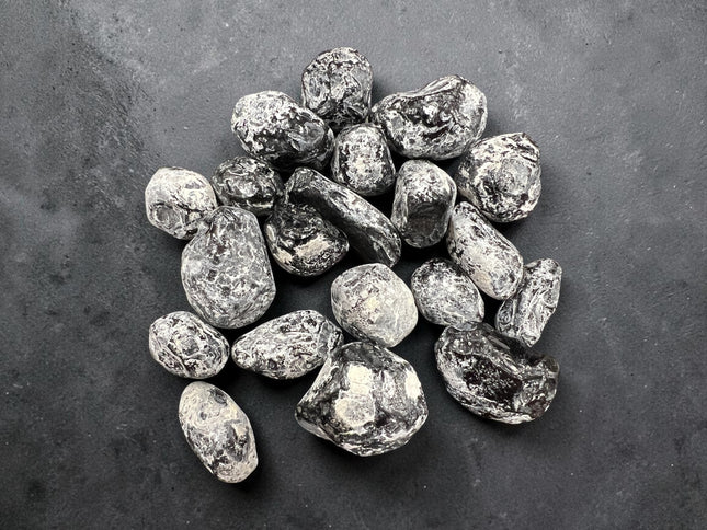 Natural Apache Tears Obsidian crystal polished volcanic glass protection stone for grounding and emotional healing from Raven’s Cauldron, Delaware, OH