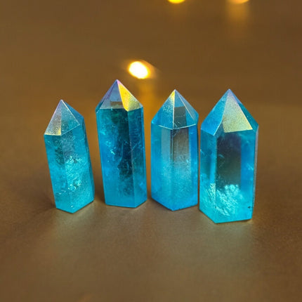 Aqua Aura Quartz Point, Angel Aura Crystal, Healing Crystal Point, Crystal Shop Find, Blue Gemstone - Raven's Cauldron