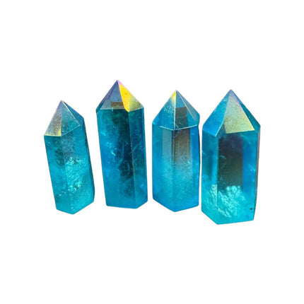 Aqua Aura Quartz Point, Angel Aura Crystal, Healing Crystal Point, Crystal Shop Find, Blue Gemstone - Raven's Cauldron