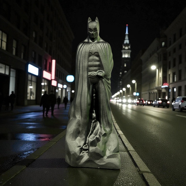 Black Obsidian Batman Statue, from the Raven's Cauldron, 6 N Sandusky St, Delaware, OH 43015