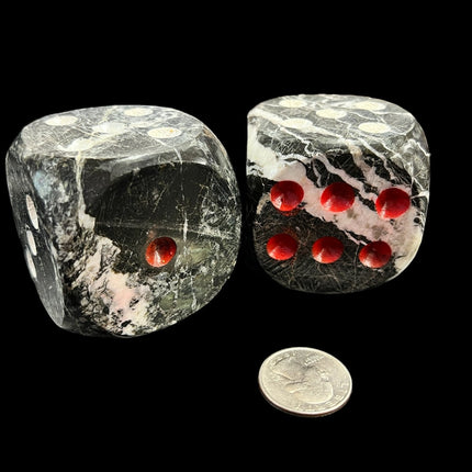 Black Zebra Jasper Dice - 6 Sided - Raven's Cauldron